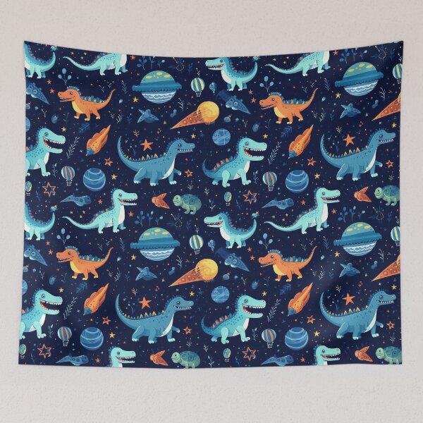 Item preview, Cute Dinosaurs in Space Pattern  designed and sold by VISIONARTIST.