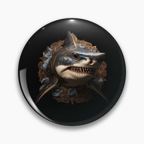 Item preview, Ferocious Shark with intricate Mandala skin designed and sold by SandbarTees.