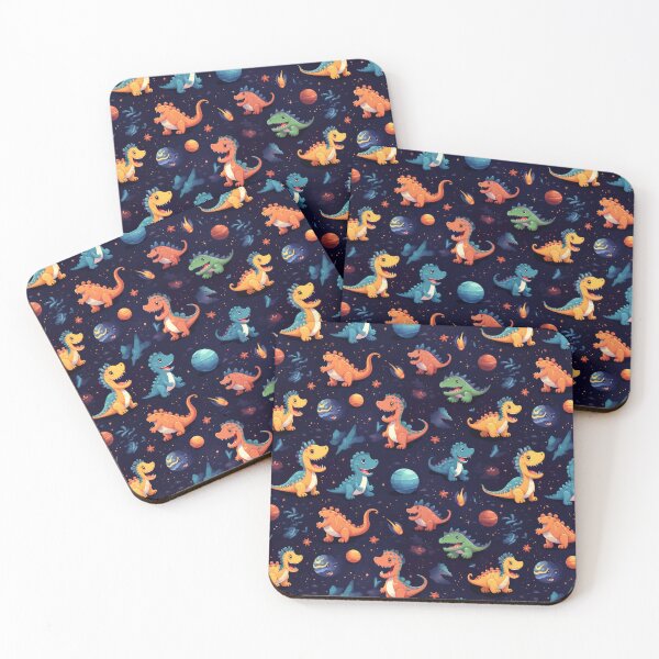 Item preview, Cute Dinosaurs in Space Pattern  designed and sold by VISIONARTIST.