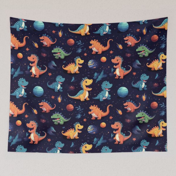 Item preview, Cute Dinosaurs in Space Pattern  designed and sold by VISIONARTIST.