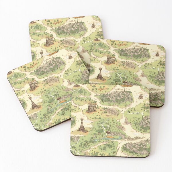 Item preview, Fantasy Map Pattern designed and sold by spookycutepeeps.