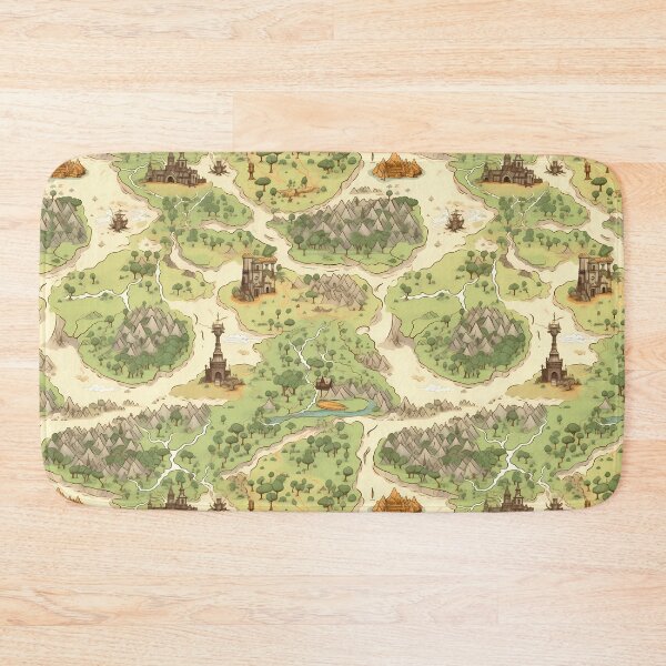Item preview, Fantasy Map Pattern designed and sold by spookycutepeeps.