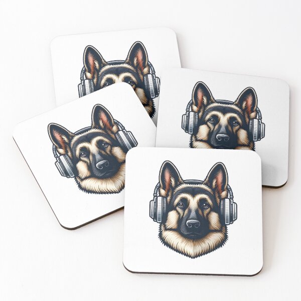 Item preview, Dog with Headphones -   German Shepherd  designed and sold by Truck Stop One.