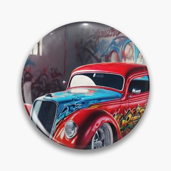 Item preview, Graffiti Red Hot Rod: Artistic Volumetric Brilliance designed and sold by LSVart.