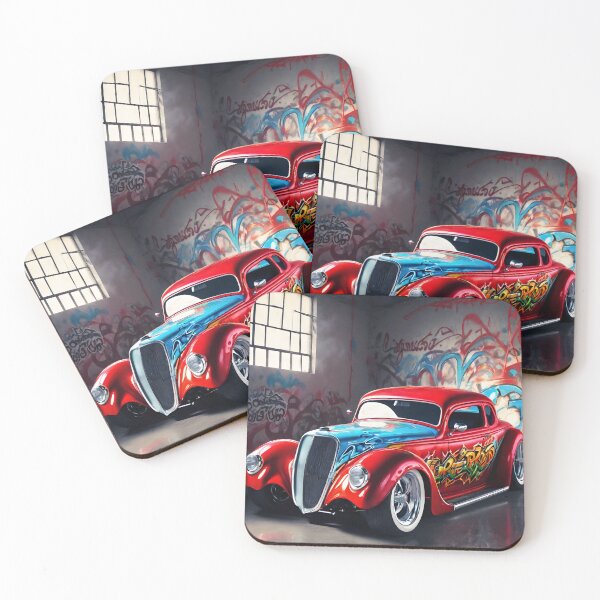 Item preview, Graffiti Red Hot Rod: Artistic Volumetric Brilliance designed and sold by LSVart.