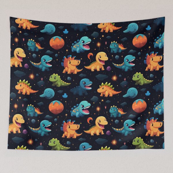 Item preview, Cute Dinosaurs in Space Pattern  designed and sold by VISIONARTIST.