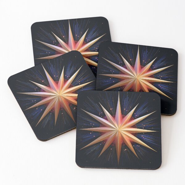 Item preview, multi point holiday star print, star designed and sold by dcrc.