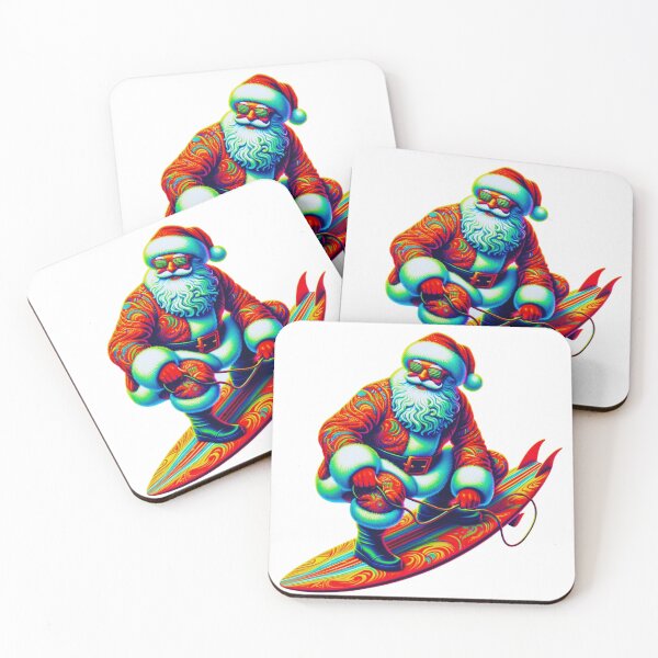 Item preview,  Santa Claus on a serfing board designed and sold by ColorMarketNew.