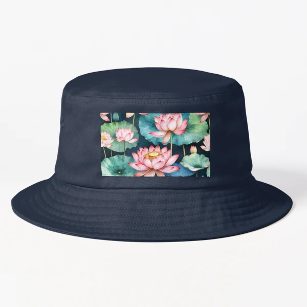 LOTUS BUDS PATTERN BUCKET HAT - ハット