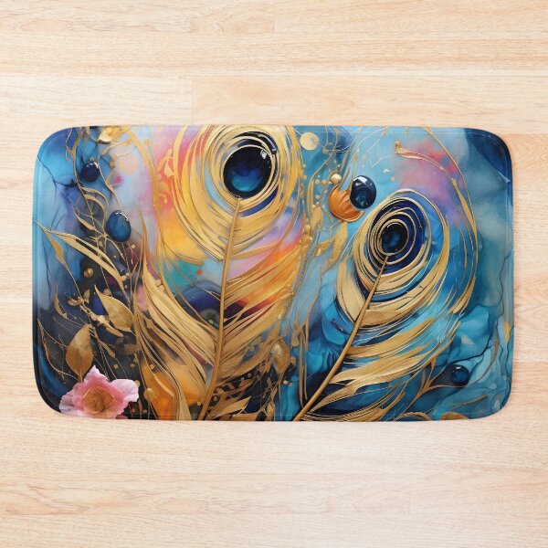 Item preview, Alcohol ink feather glass art print designed and sold by dcrc.