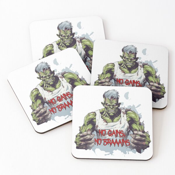 Item preview, No Gains No Braains Zombie designed and sold by spookycutepeeps.