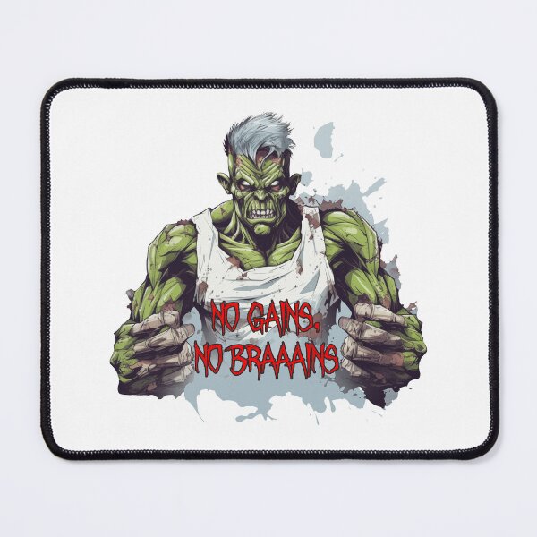 Item preview, No Gains No Braains Zombie designed and sold by spookycutepeeps.