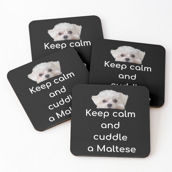 Item preview, Keep Calm and Cuddle a Maltese designed and sold by PiotrekJ.