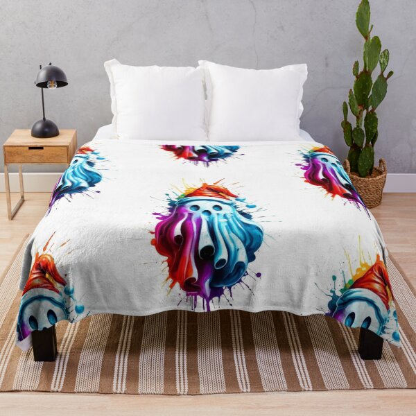 Item preview, logo picture painting spirit of Christmas lobo picture drawing bubbles colors colorful ghost print, Christmas bedding, Christmas t-shirt, child designed and sold by gulka8.