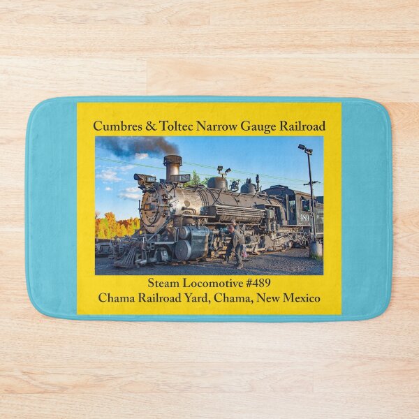 Item preview, Steam Trains As Home Decor: Stickers, Magnets, Desk Mats, Mouse Pads, Pillows, Totes, Mugs, Wall Art, Comforters, Shower Curtains, Clocks, Art Prints, Throw Blankets, Bath Mats, Jigsaw Puzzles & More designed and sold by MoreEZUSA-Here.