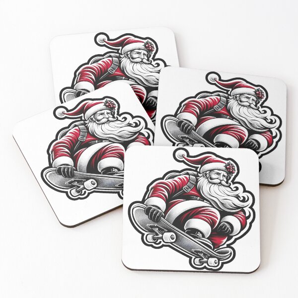 Item preview, vintage santa on skateboard designed and sold by Truck Stop One.
