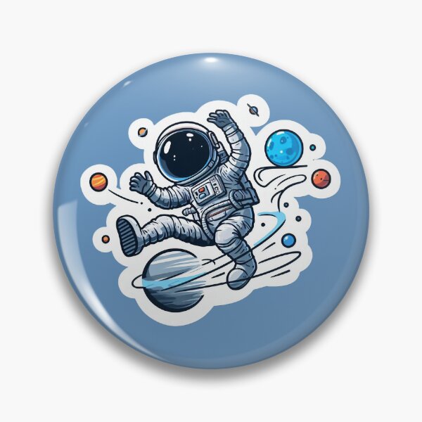 Item preview, Astronaut Sticker: Quirky Universe Adventures designed and sold by Jolly-Drawings.