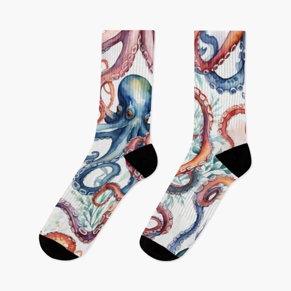 Item preview, octopus watercolor pattern designed and sold by shokA Design.