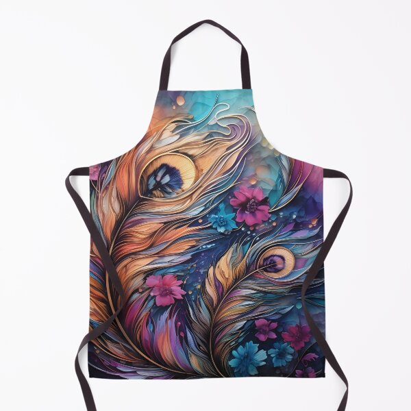 Item preview, alcohol ink feather glass art print designed and sold by dcrc.