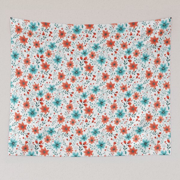Item preview, Beautiful Turquoise and Coral flowers designed and sold by ShinyWolf.