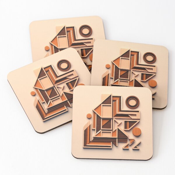 Item preview, Wooden Whimsy Abstract Pop Art - home decor designed and sold by crea8iveway.