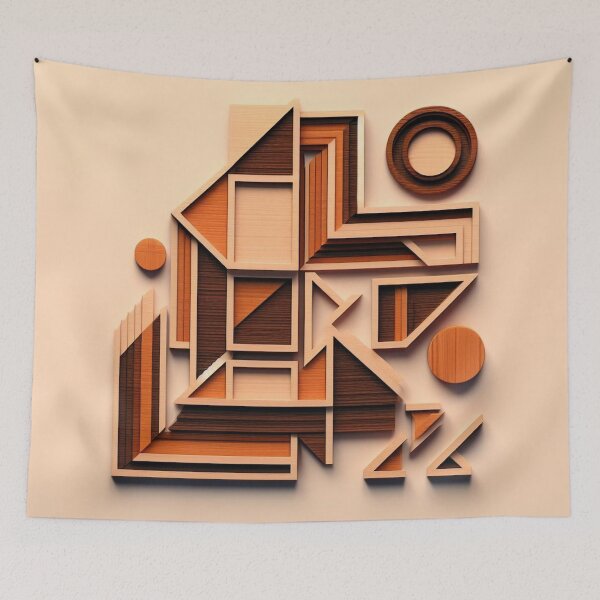 Item preview, Wooden Whimsy Abstract Pop Art - home decor designed and sold by crea8iveway.