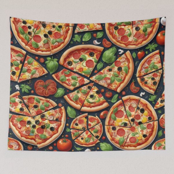 Item preview, Pizza watercolor pattern designed and sold by shokA Design.