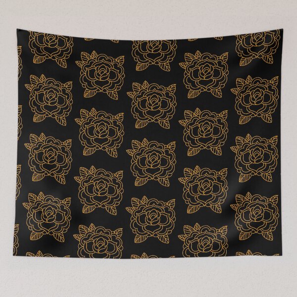 Item preview, American traditional flower flash line work  designed and sold by ReaperRoseCo.