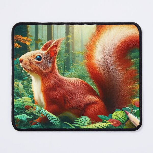 Item preview, Red Squirrel in its Natural Habitat  designed and sold by Jolly-Drawings.
