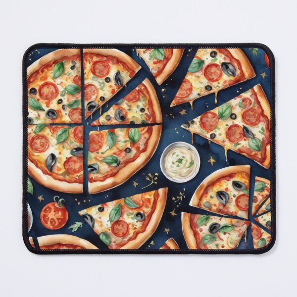 Item preview, Pizza watercolor pattern designed and sold by shokA Design.