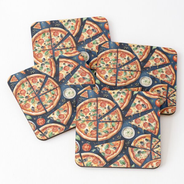Item preview, Pizza watercolor pattern designed and sold by shokA Design.