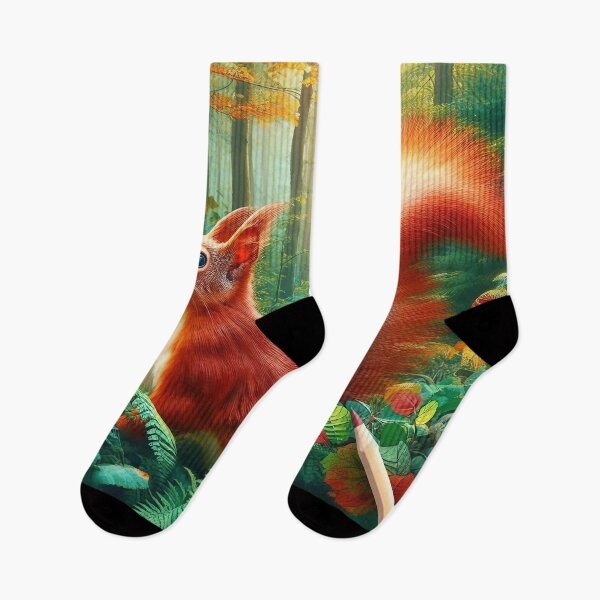 Item preview, Red Squirrel in its Natural Habitat  designed and sold by Jolly-Drawings.