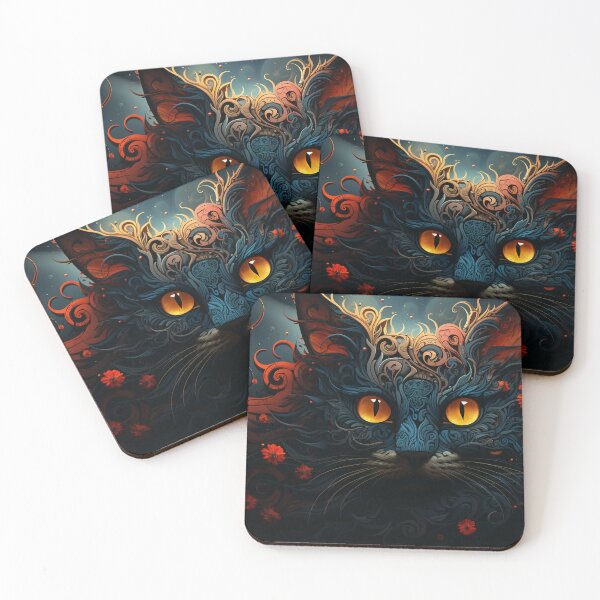 Item preview, Magic Curly Black Cat designed and sold by OldNewAmbient.