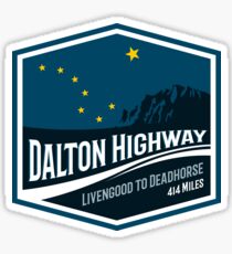 The Dalton Highway - Alaska - T-Shirt & Sticker Design Sticker