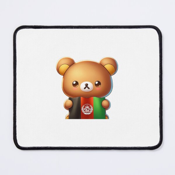 Item preview, Cute Anime Bear supporting Afghanistan designed and sold by GingerLFranklin.