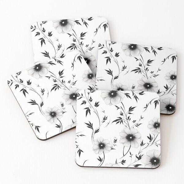 Item preview, Beautiful Black and White Flowers designed and sold by ShinyWolf.