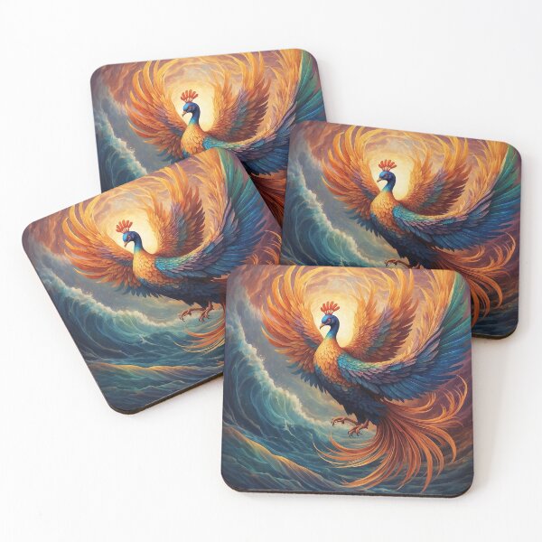 Item preview, A beautifully designed phoenix emerges, adorned with the vibrant hues of the electromagnetic spectrum designed and sold by MattCollinsShop.