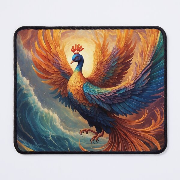 Item preview, A beautifully designed phoenix emerges, adorned with the vibrant hues of the electromagnetic spectrum designed and sold by MattCollinsShop.