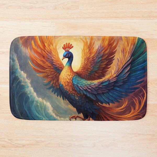 Item preview, A beautifully designed phoenix emerges, adorned with the vibrant hues of the electromagnetic spectrum designed and sold by MattCollinsShop.