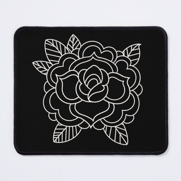 Item preview, American traditional flower flash line work designed and sold by ReaperRoseCo.