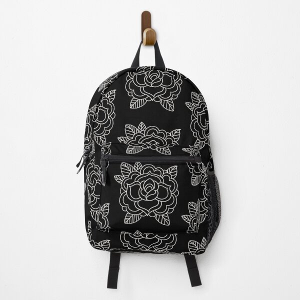 Item preview, American traditional flower flash line work designed and sold by ReaperRoseCo.