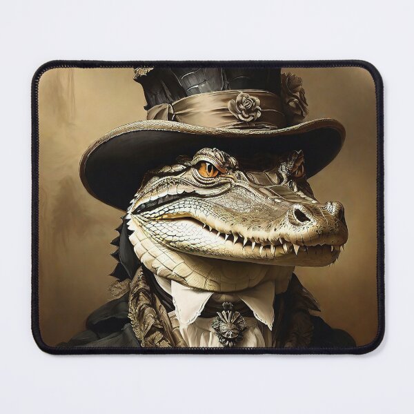 Item preview, crocodile in costume, animal portrait crocodile, crocodile in the hat designed and sold by MattCollinsShop.