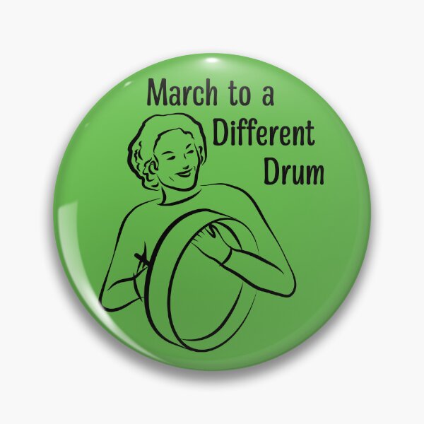 Item preview, March to a Different Drum - Curly Haired Bodhran Player designed and sold by TimeLady's Closet.