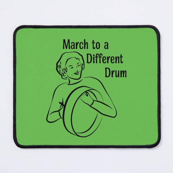 Item preview, March to a Different Drum - Curly Haired Bodhran Player designed and sold by TimeLady's Closet.