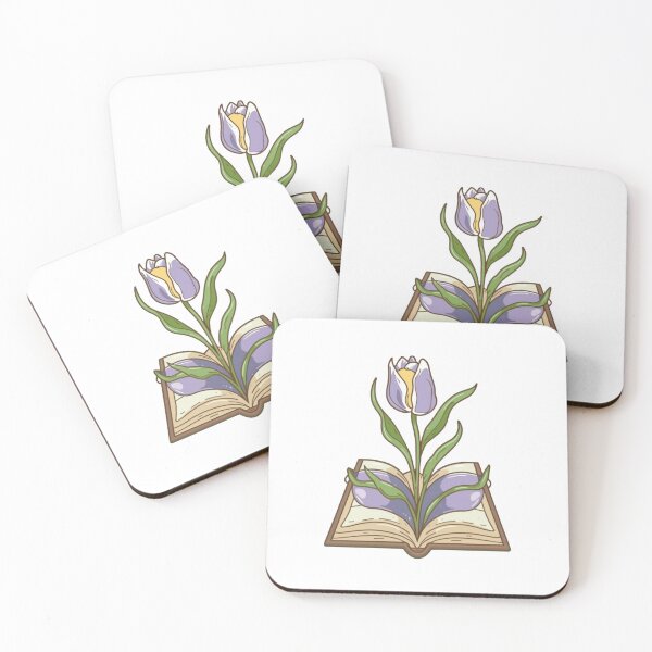 Item preview, Flowers Growing From Book | A beautiful Light purple with yellow tulip designed and sold by CircinusStore.