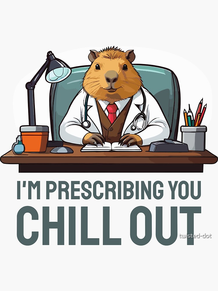 Chill Out Capybara Bath | Vinyl Sticker