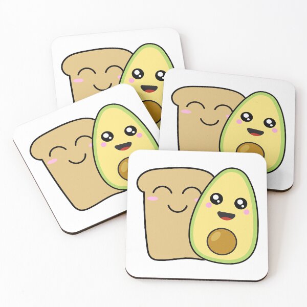 Item preview, Cute Avocado Toast | Kawaii Avocado + Kawaii Toast designed and sold by sassandsun.