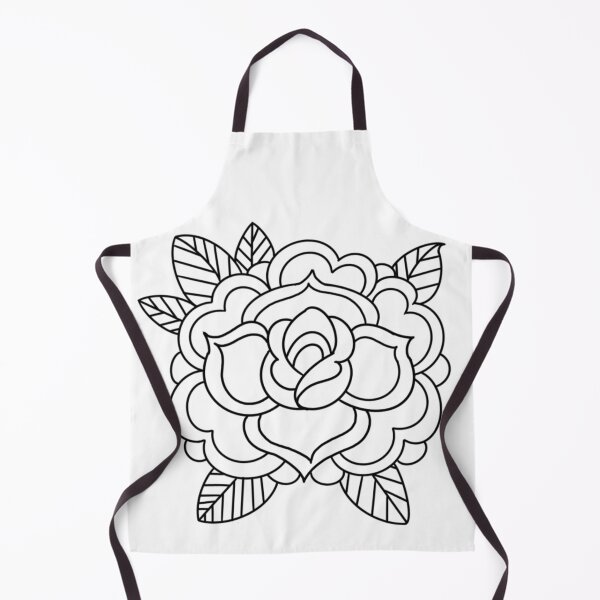Item preview, American traditional flower flash line work  designed and sold by ReaperRoseCo.