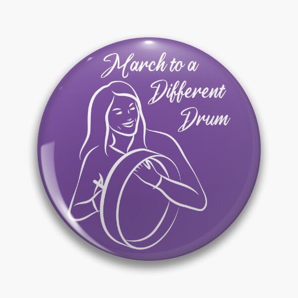 Item preview, March to a Different Drum - Woman With Bodhran - white designed and sold by TimeLady's Closet.