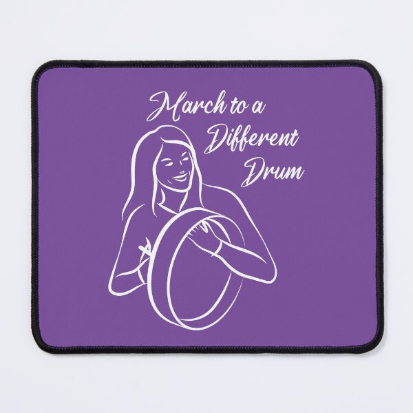 Item preview, March to a Different Drum - Woman With Bodhran - white designed and sold by TimeLady's Closet.
